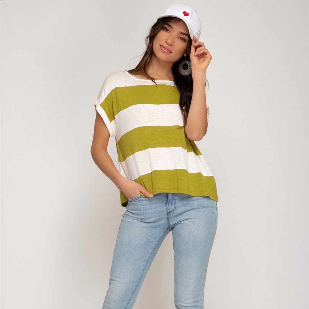 Drop Shoulder Knit Top